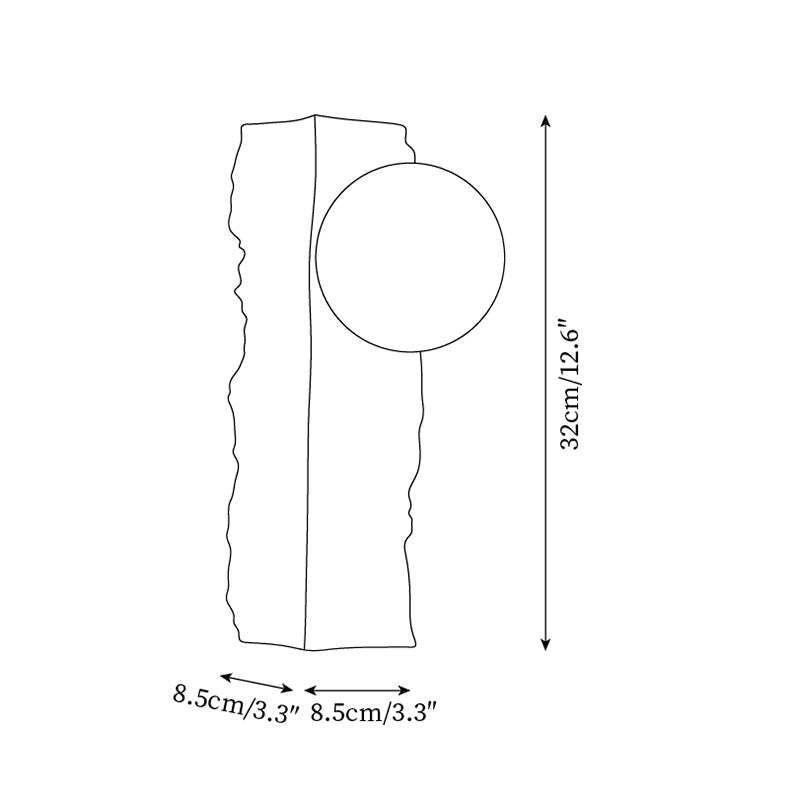 Obrio Travertine Wall Lamp