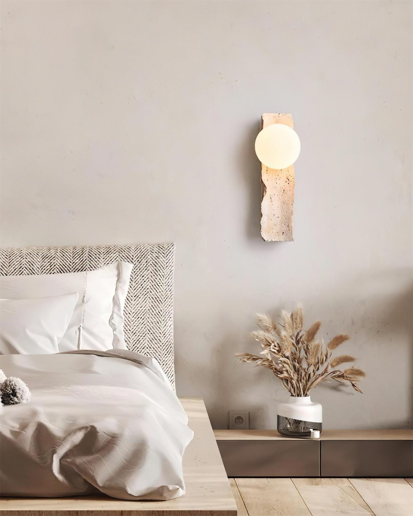 Obrio Travertine Wall Lamp