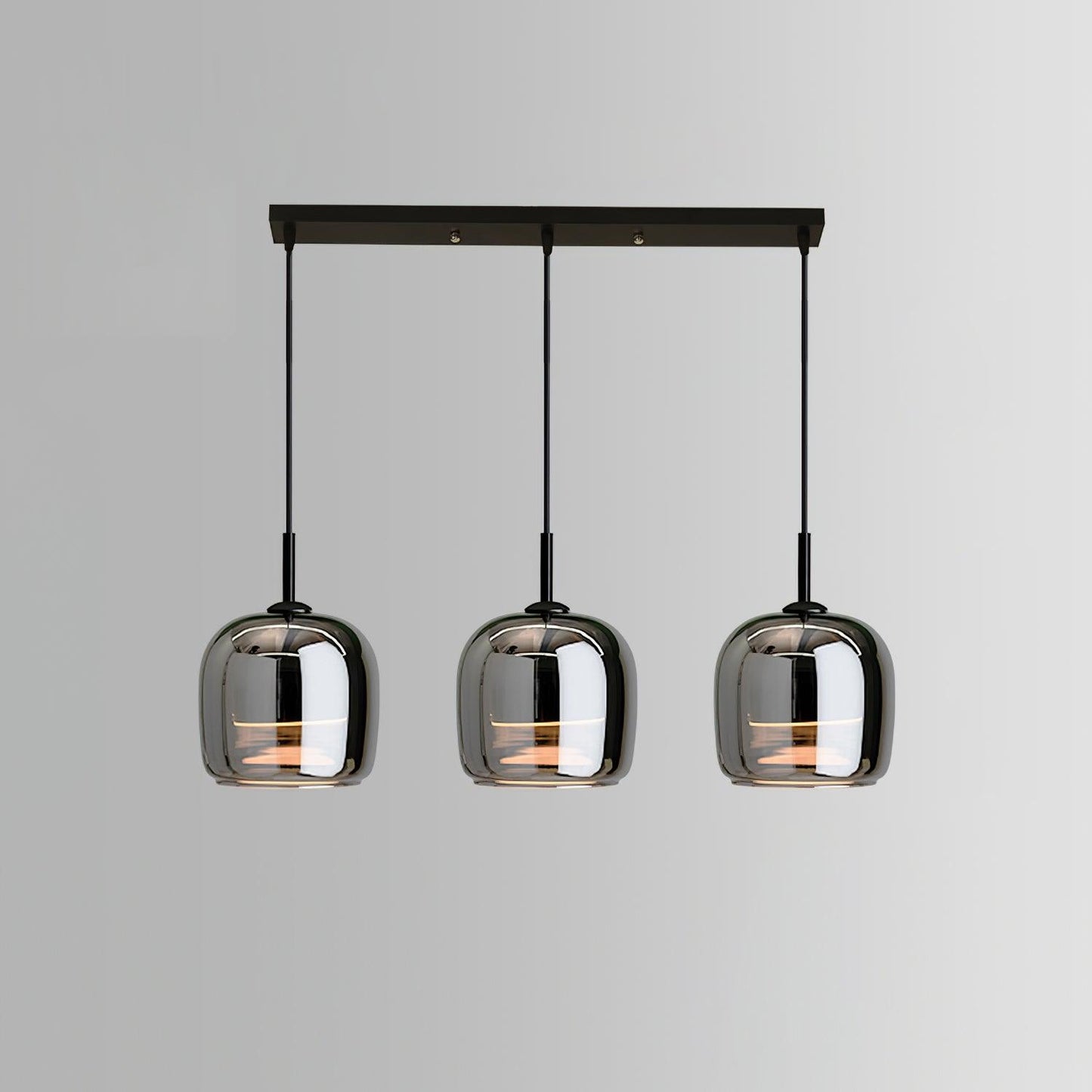 June Minimalist Pendant Light Glass Smoke Gray
