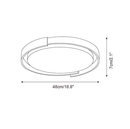 Juvio Minimalist Round Travertine Ceiling Light