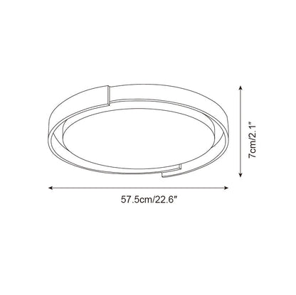 Juvio Minimalist Round Travertine Ceiling Light