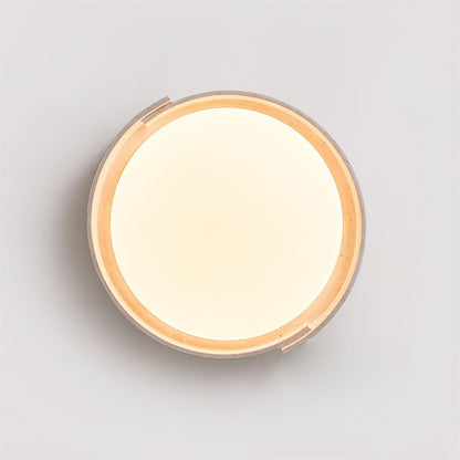 Juvio Minimalist Round Travertine Ceiling Light
