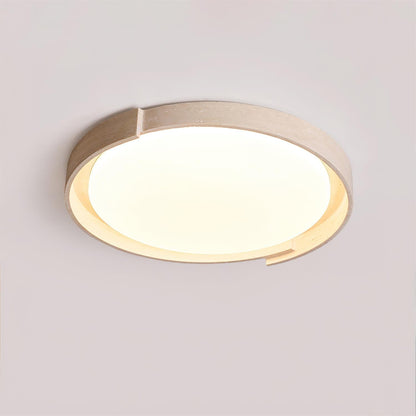 Juvio Minimalist Round Travertine Ceiling Light