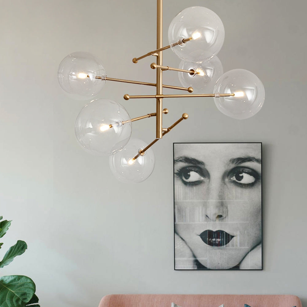 Lampe à suspension à bulles transparentes nordiques modernes Valentina