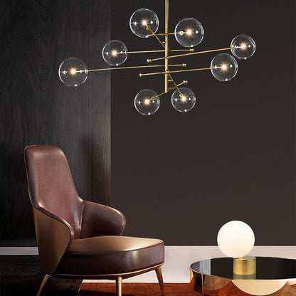 Lampe à suspension à bulles transparentes nordiques modernes Valentina