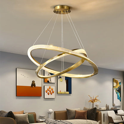 Arisha Minimalist Ring Spiral Shape  Pendant Light,Gold