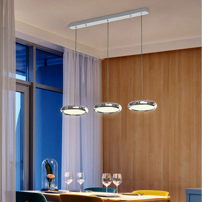 Arisha Minimalist Circular Metal Pendant Light,Silver/Gold/Rose Gold