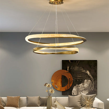 Arisha Minimalist Ring Spiral Shape  Pendant Light,Gold