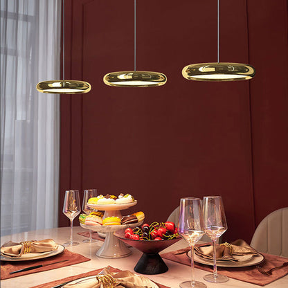 Arisha Minimalist Circular Metal Pendant Light,Silver/Gold/Rose Gold