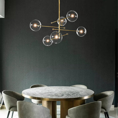 Lampe à suspension à bulles transparentes nordiques modernes Valentina