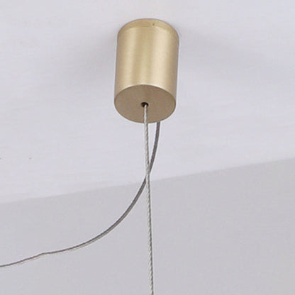 Arisha LED Linear Minimalist Wave Golden Leaf Shaped Pendant Light