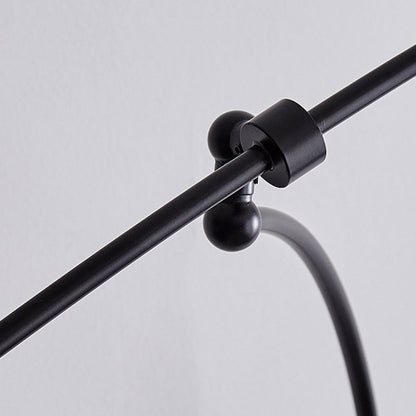 Suspension Arisha en métal minimaliste en forme de feuille de lotus, noir/doré