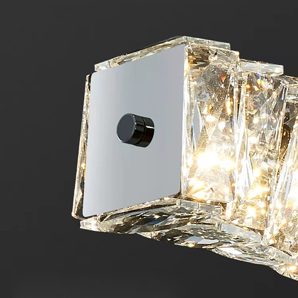Kristy Crystal Sliver and Gold Pendant Light, Stainless Steel