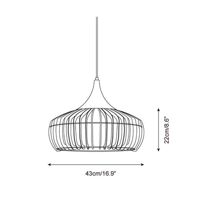 Zivora Natural Bamboo Rattan Pendant Light