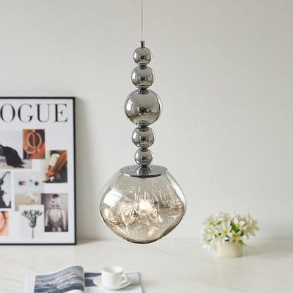 Valentina Retro LED Pendant Light Chrome Metal/ Bedroom