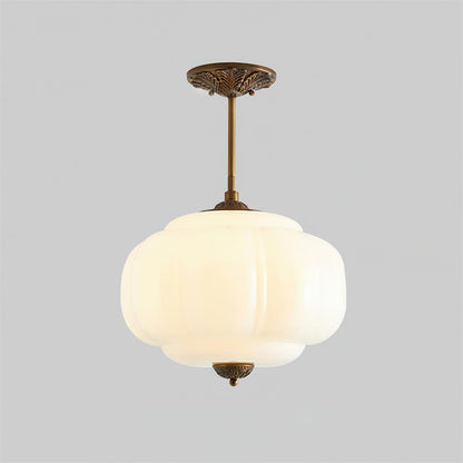 Plafonnier semi-encastré en verre vert Eldio