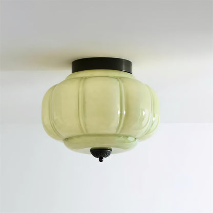 Elyra Green Glass Ceiling Lamp