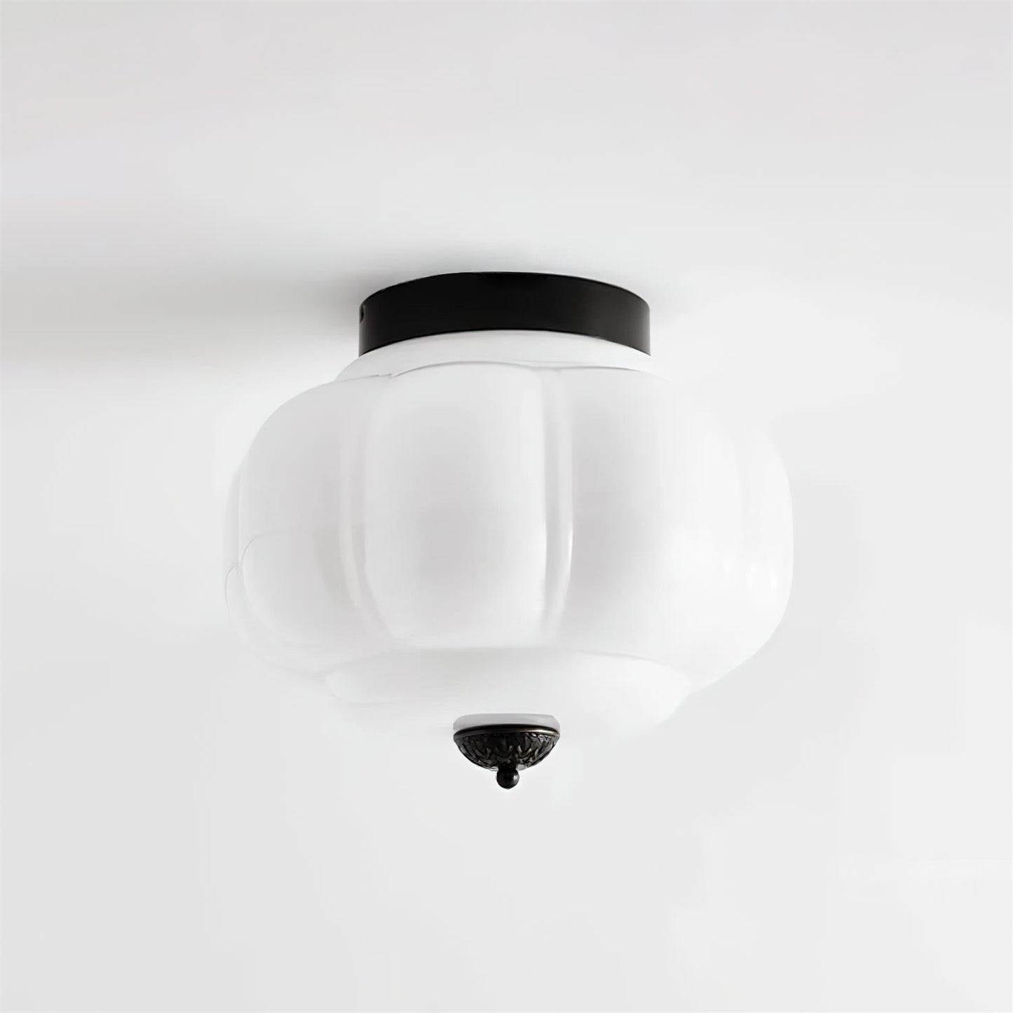 Elyra Green Glass Ceiling Lamp