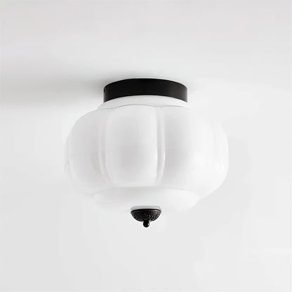 Elyra Green Glass Ceiling Lamp