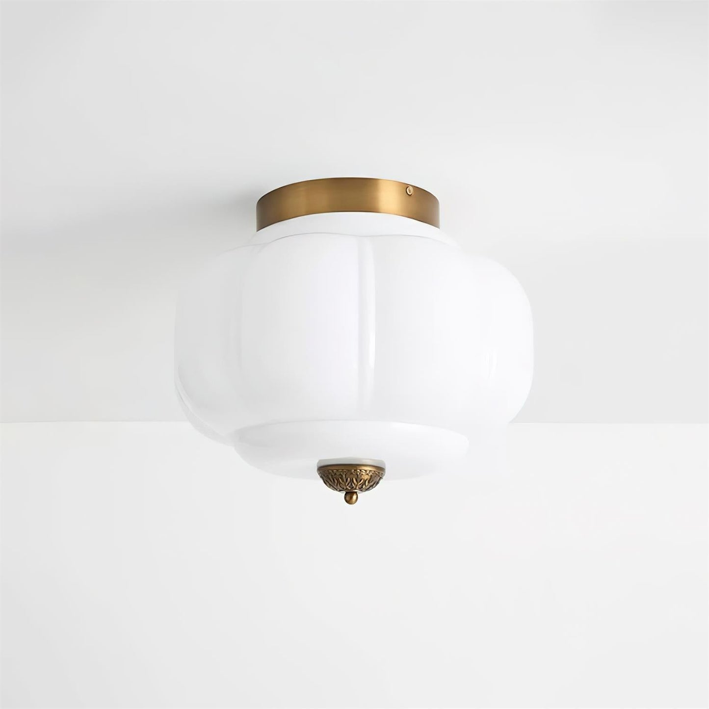 Elyra Green Glass Ceiling Lamp