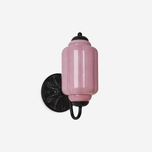 Applique murale en verre rose vintage Melvane