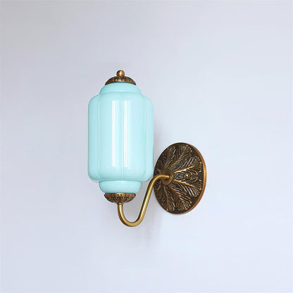 Melvane Vintage Pink Glass Wall Sconce