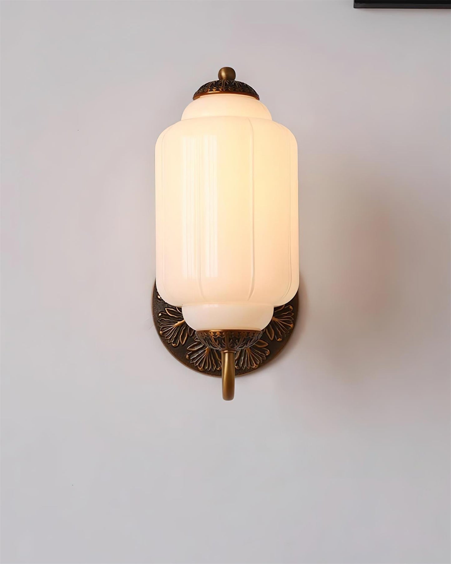 Melvane Vintage Pink Glass Wall Sconce