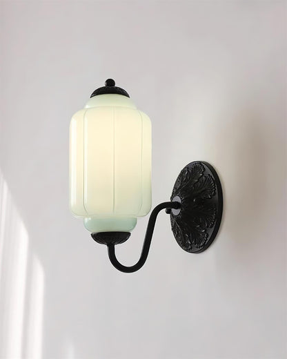 Melvane Vintage Pink Glass Wall Sconce