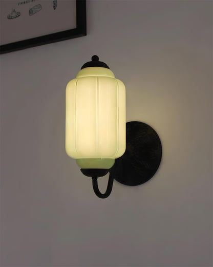 Melvane Vintage Pink Glass Wall Sconce