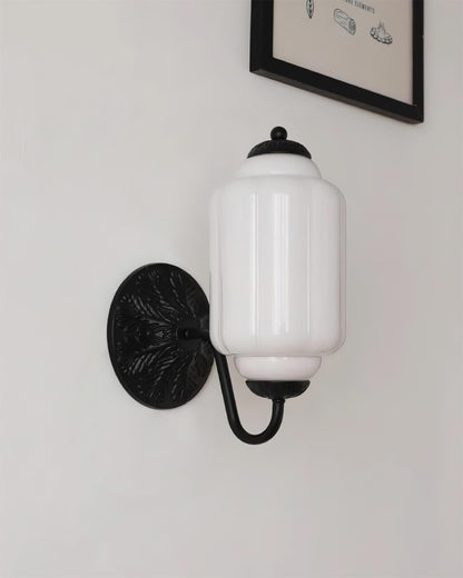 Melvane Vintage Pink Glass Wall Sconce
