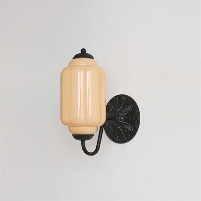 Melvane Vintage Pink Glass Wall Sconce
