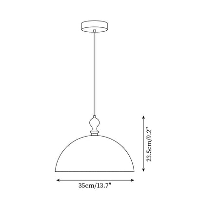 Solven Amber Acrylic Dome Pendant Light