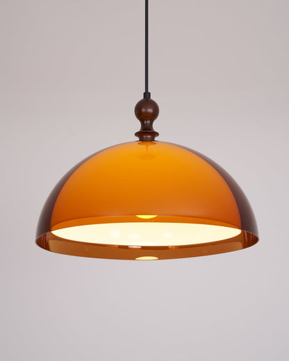 Solven Amber Acrylic Dome Pendant Light