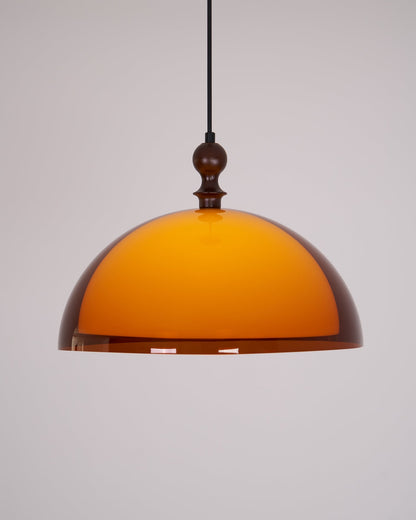 Solven Amber Acrylic Dome Pendant Light
