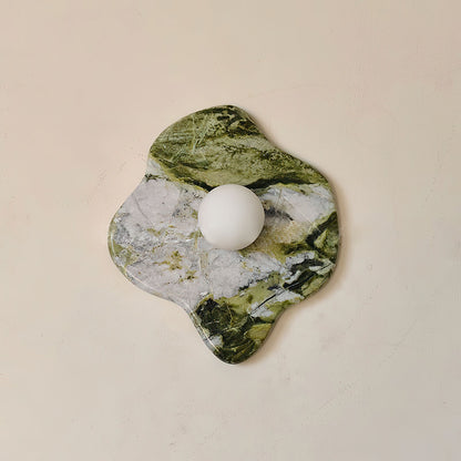 Fyln Green Marble Organic Wall Lamp
