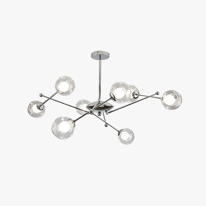Valentina Modern LED Chandelier Chrome Glass Living Room/Bedroom