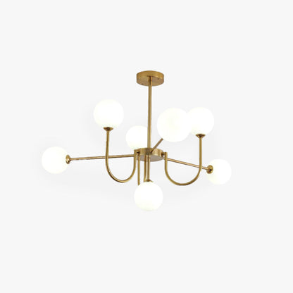 Valentina Lustre LED Moderne Or Verre Salon/Salle à Manger/Chambre
