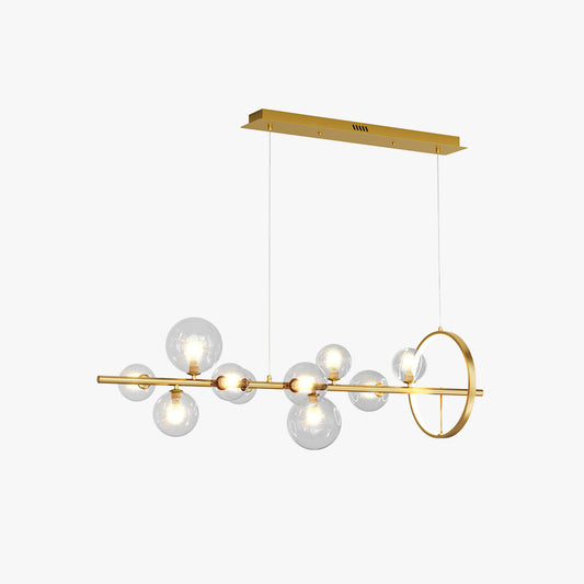 Valentina Modern LED Chandelier Gold Glass Living/Dining Room