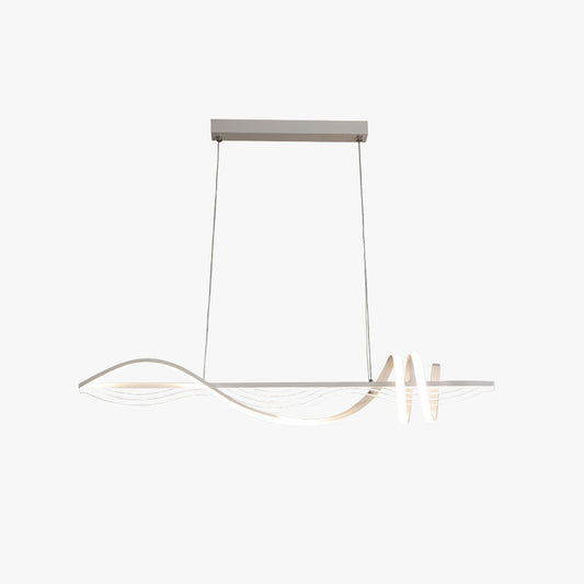 Lampada a sospensione lineare in metallo Arisha in stile contemporaneo bianco/nero