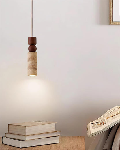 Pendant Light Geometric Wood Travertine Minimalist Nordic Hanging
