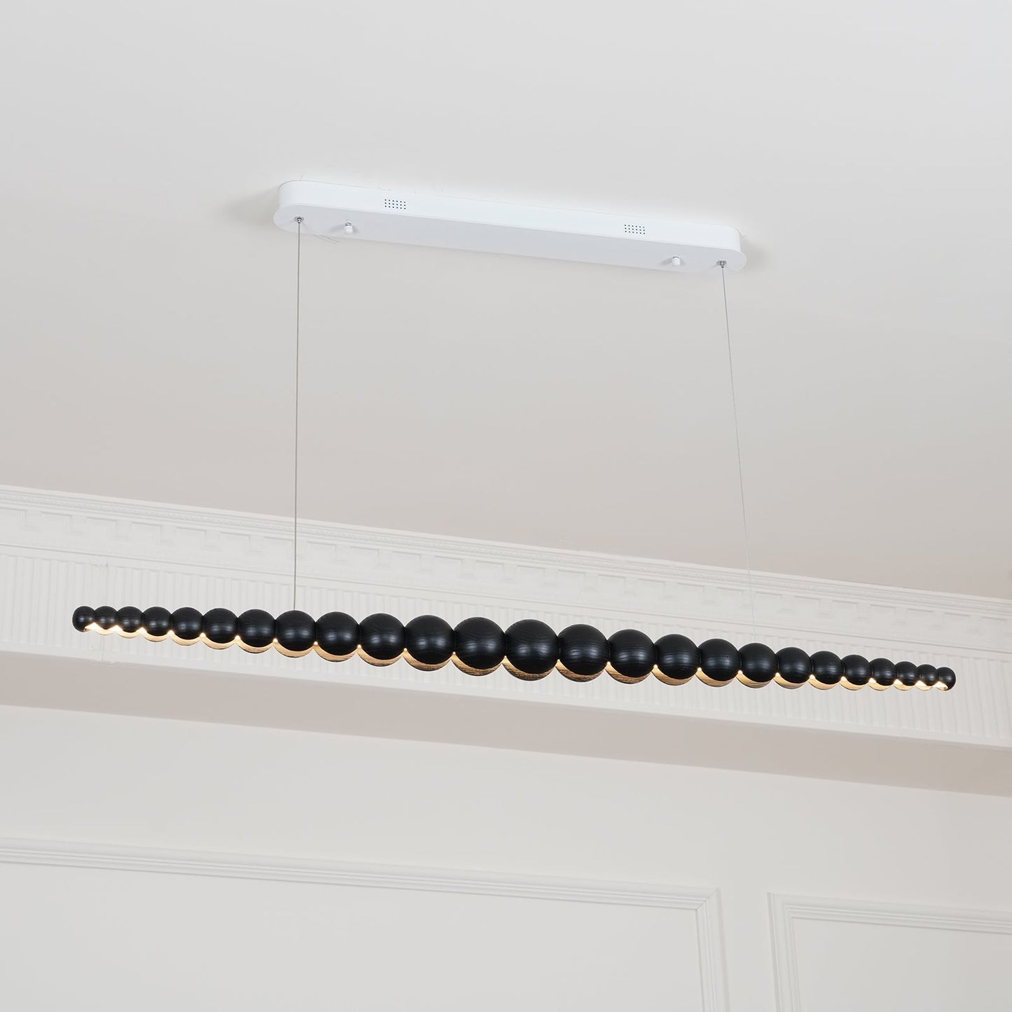 Favon Beaded Wooden Chandelier