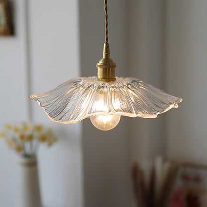 Plafonnier/Suspension en verre Calia Flower