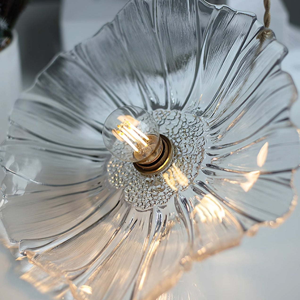 Plafonnier/Suspension en verre Calia Flower