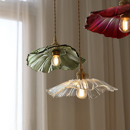 Plafonnier/Suspension en verre Calia Flower