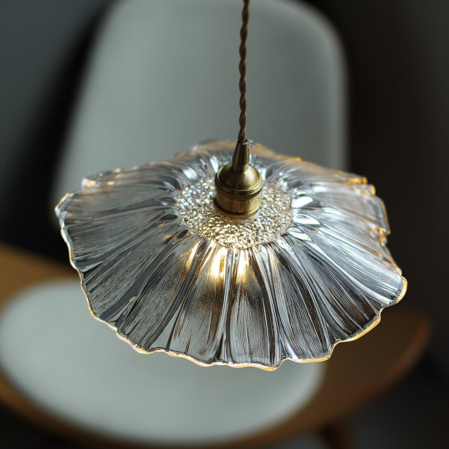 Plafonnier/Suspension en verre Calia Flower
