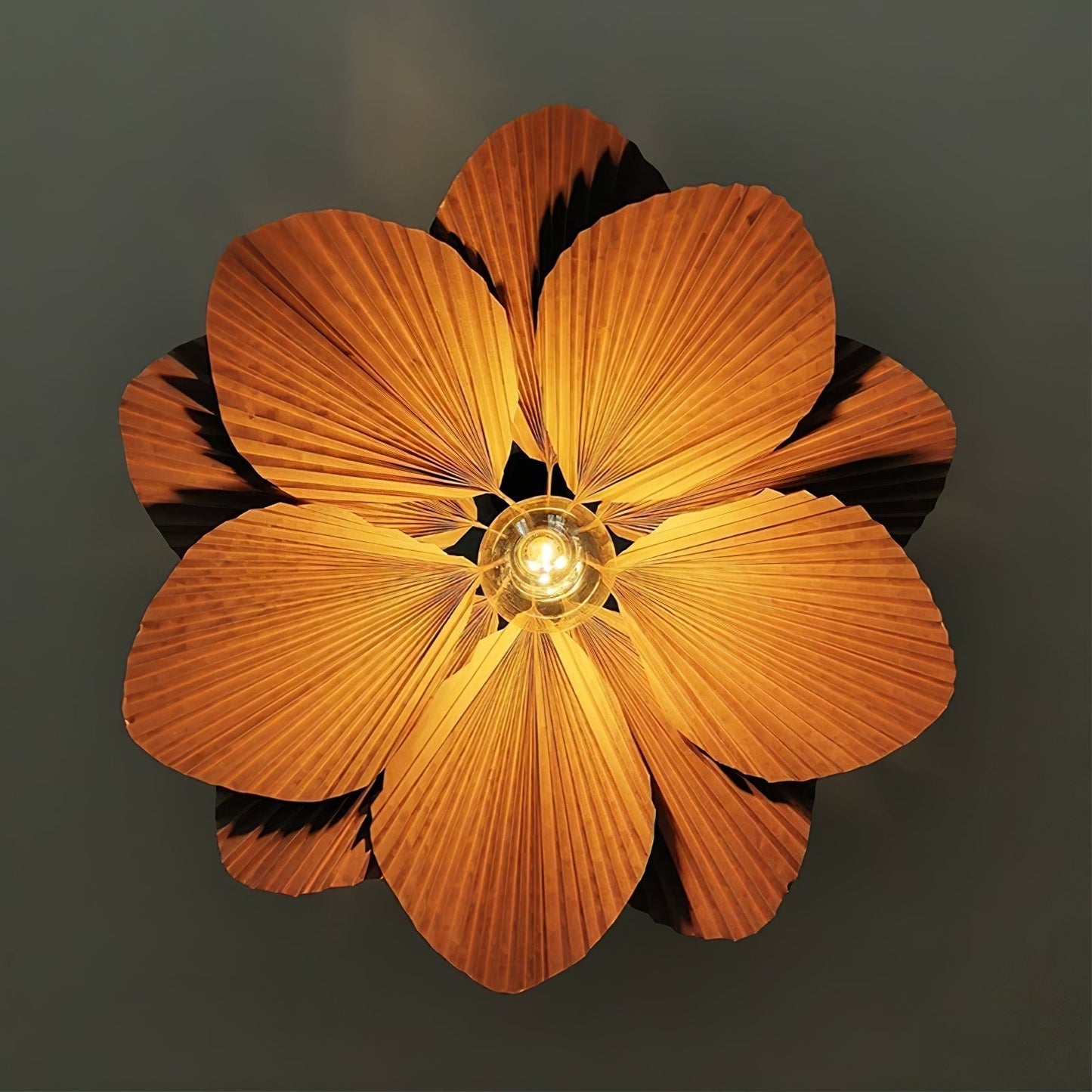 Lampe à suspension Lotus à feuilles pliées Lyra Papier