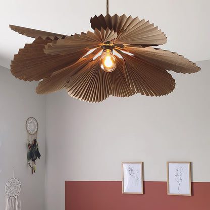 Lampe à suspension Lotus à feuilles pliées Lyra Papier