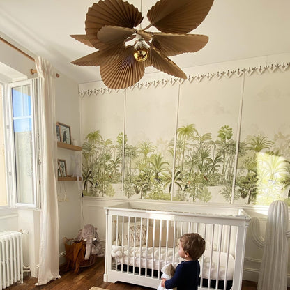 Lampe à suspension Lotus à feuilles pliées Lyra Papier