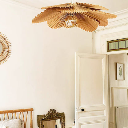 Lampe à suspension Lotus à feuilles pliées Lyra Papier