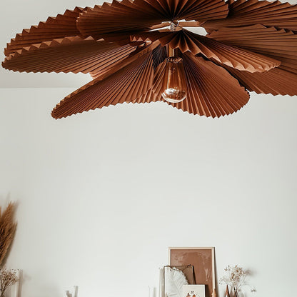 Lampe à suspension Lotus à feuilles pliées Lyra Papier